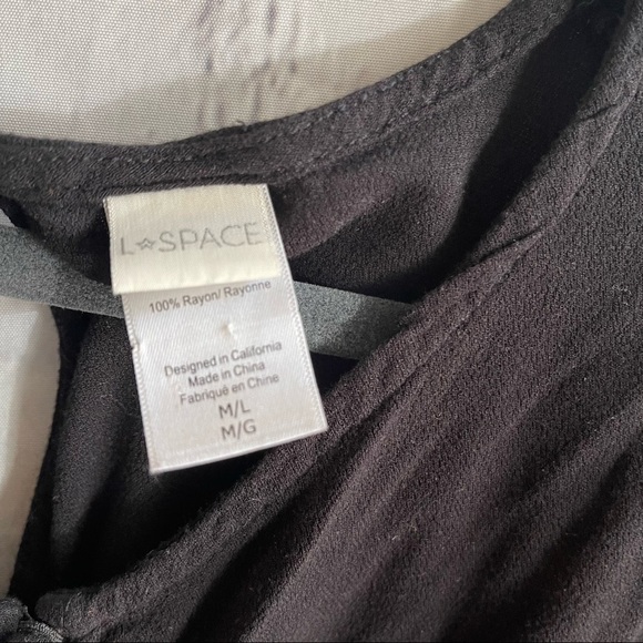 L*Space Black Boho Short Romper Size: M/L - Picture 4 of 6